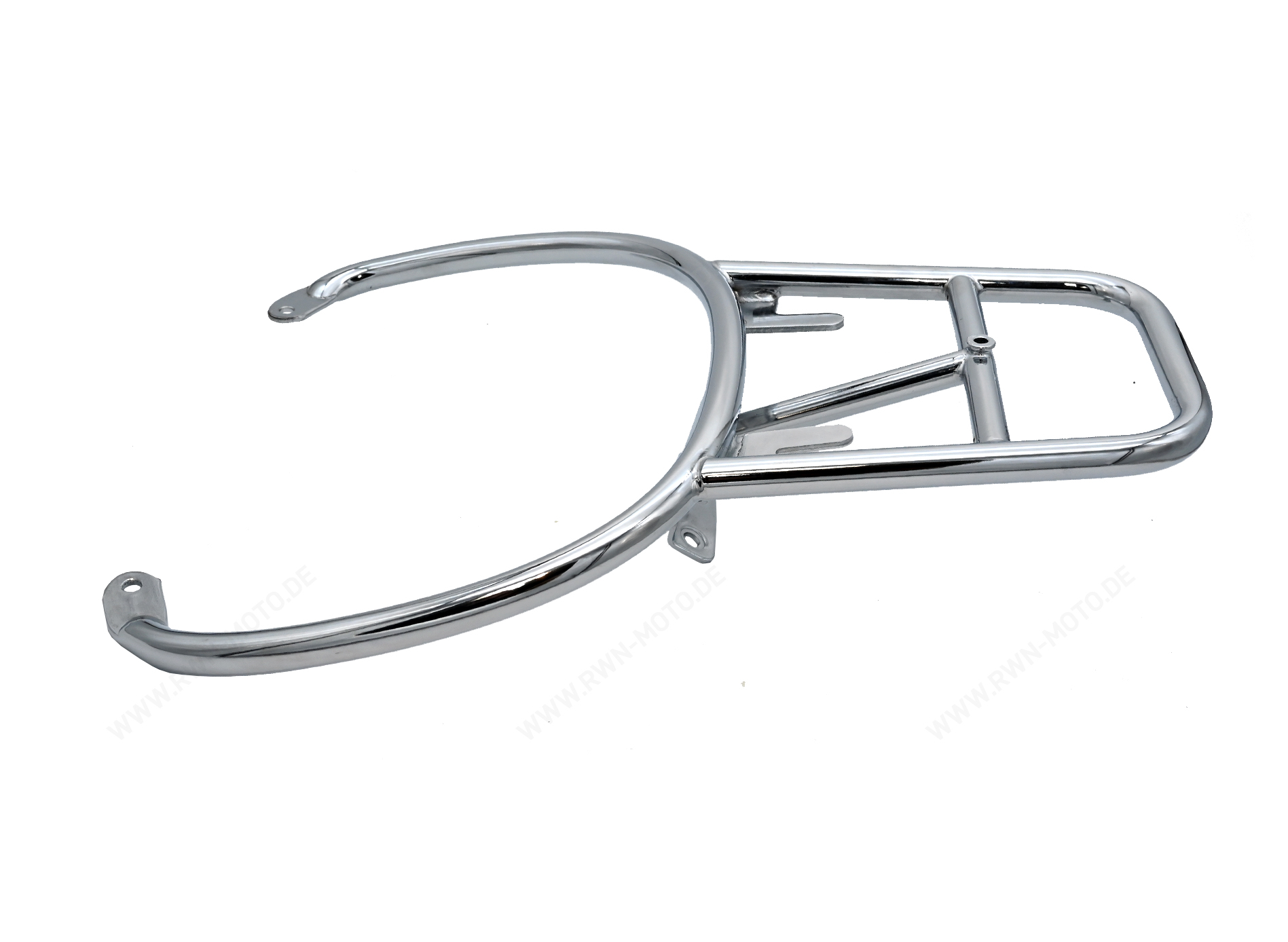 Portapacchi posteriore cromato per Vespa GTS, compatibile con il bauletto Vespa da 32 litri