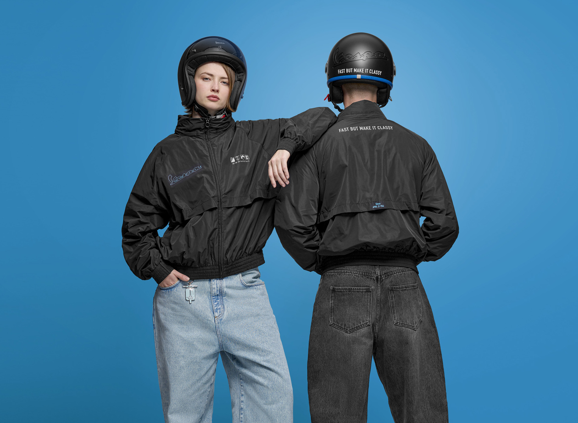 Giacca a vento Vespa collezione DEC nera
