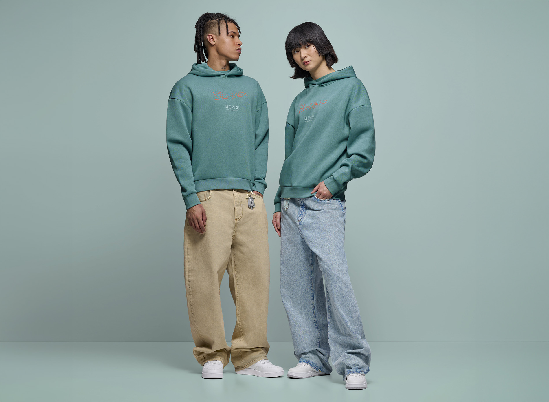 Felpa con cappuccio Vespa Soul verde, collezione DEC - L